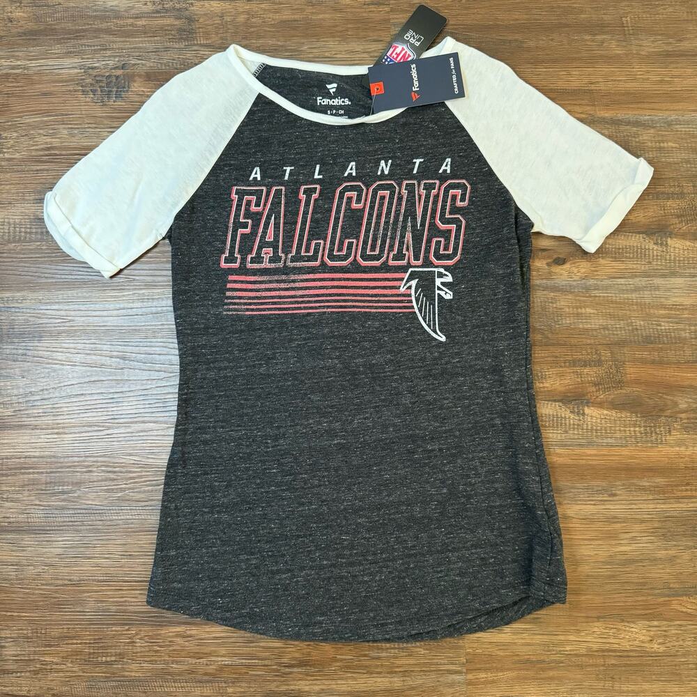 Fanatics Falcons NFL size small women’s Pro line Raglan NWT RISE UP